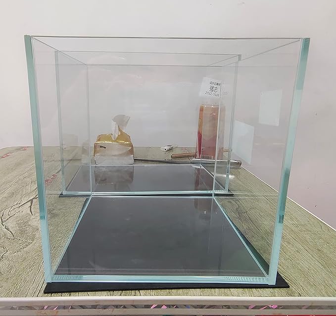 Small Nano Tall Rimless Tank, Glass Fish Tank, Betta Tank (2 Gallon 7.8x7.8x7.8inch/20x20x20cm)