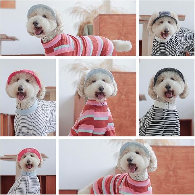 Pet hat with Ear Holes Sunscreen Baseball Cap Suitable for Small and Medium-Sized Dogs Outdoor Climbing hat in Summer Pet Products (Pink, X-Large)
