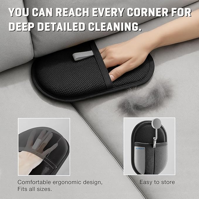 Pet Hair Remover Gloves for Cats & Dogs, Electrostatic Pet Hair Removal Gloves Brush for Pets Hair, Upgraded Animal Fur Removal Tool, Reusable Cats & Dogs Grooming Gloves for Hair Removal (3)