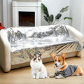 Kigley 1 Pcs Pet Deterrent Mat to Keep Dogs Off Couch, Non-Electric Cat & Dog Deterrent Mat Pain Free Couch Covers to Keep Pets Off Furniture Bed Indoor (66.1" × 59",Khaki)