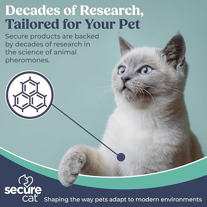 SIGNS SecureCat Pheromone Home Stick Diffuser Refill, Provides 30 More Days of Natural Support for an Environment of Calm and Well-Being, Helping Relieve Any Feeling of Anxiety and Stress