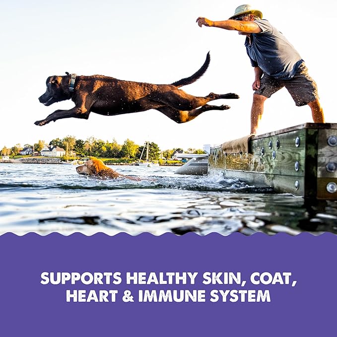 Grizzly Pet Products Omega Health Liquid Omega-3 Supplement for Dogs and Cats, 32 Ounce Bottle