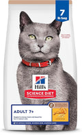 Hill's Science Diet Senior Adult 7+ Premium Nutrition Dry Cat Food, No Corn, Wheat, or Soy, Chicken Recipe, 7 lb. Bag