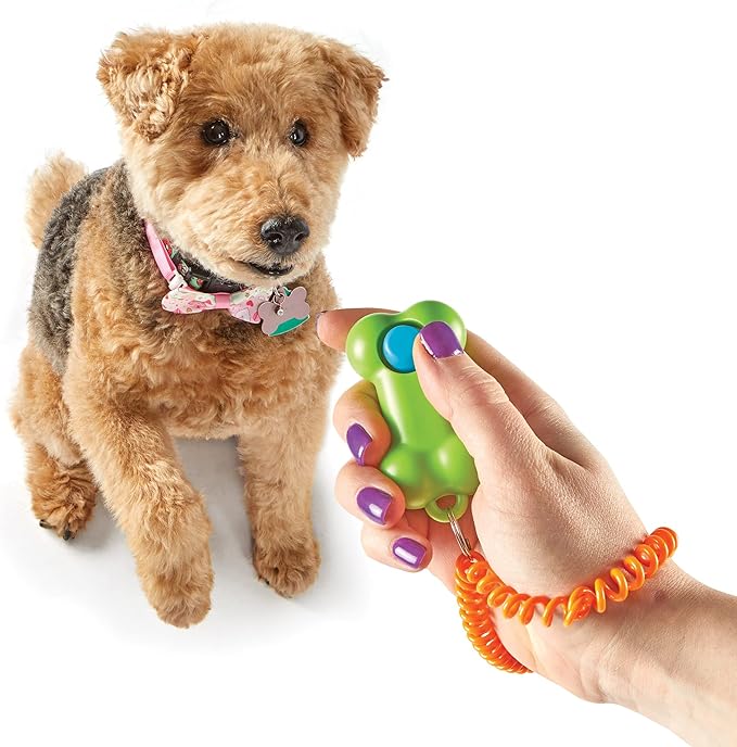 Brightkins Smarty Pooch Training Clicker: Bone - 1 Piece, Enrichment Dog Training and Obedience Games, Interactive Gift for Puppies