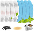 iPettie Water Fountain Filters Kits for Twins Cat Water Fountain Stainless Steel with Two Spouts, IP-WF-S05-F4, 4 x Carbon Filter, 4 x Sponge Filter