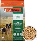 K9 Natural Lamb Freeze Dried Dog Food, High-Meat Natural Complete Meal or Meal Toppers for Dogs, Grass-Fed Lamb from New Zealand, Grain-Free, GMO-Free, Complete & Balanced Nutrition, 8lb