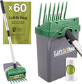 Neater Pet Brands Lift N’ Bag 2.0 Dog Pooper Scooper with Bag Attachment & 22" Pole for Small to Large Dogs, New & Improved Design, 60 Refill Bags, Heavy Duty Dog Poop Scooper for Yard, One-Hand Use