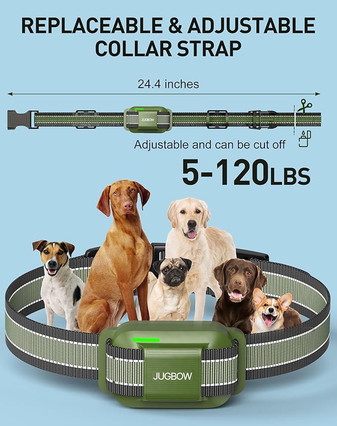 Jugbow Dog Shock Collar - 4200FT Dog Training Collar with Remote for 10-120lbs Small Medium Large Dogs, IPX8 Waterproof E Collar with 4 Training Modes, Security Lock, Rechargeable Shock Collar(61CGN)