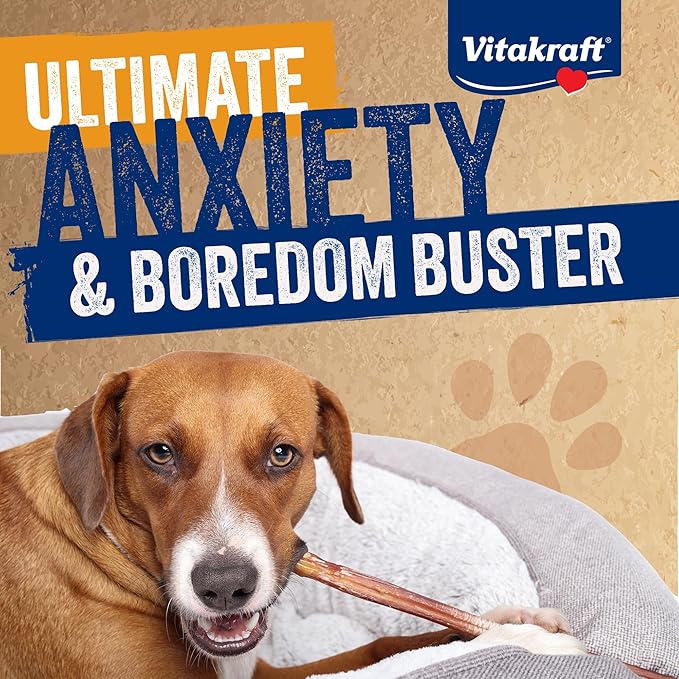 Vitakraft Dog Bully Sticks, 6 Inch, 5 Count, Thick, All-Natural Beef Chews for Dogs, 6 oz