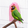 Comfort Corner Fleece Bird Blanket Parrot Cage Snuggle Hut Warm Bird Nest House Bed Hanging Hammock Toy for Parakeet Cockatiel Pigeon Small Animals Shelter Plush Bedding(Pink/L)