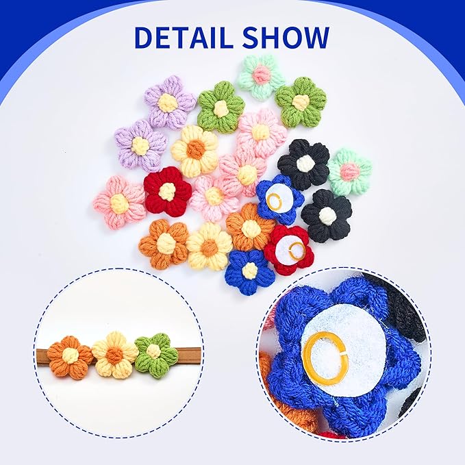 PET SHOW 10Pairs/Pack Flower Dog Hair Bows for Small Medium Dogs Yorkie Girl Boy Flower Bows with Rubber Band Doggies Cat Grooming Hair Accessories for Party Birthday