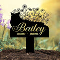 Cat Headstone and Grave Marker – Personalized Outdoor Grave Marker for Pets with Custom Name and Year, Durable Metal Cat Tombstone for Garden Tribute