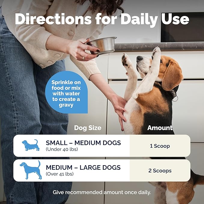 Vetnique Glandex Daily Probiotics for Dogs with Prebiotics to Support Gut Health with Fiber and Digestive Enzymes, Dog Probiotic Powder (8.5oz Powder, Pork Powder)
