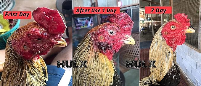 HULX 2 PCS, Rooster Booster Chicken Wound Care Skin Soother Healing 30 CC. Protection & Quickly Recover Skin Heal Wounds Pain Fast Dries Work Well for Sore Mouth Face Feet Poultry Bird