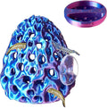 Shrimp Dome Hide, Shrimp Hides for Aquarium, Betta Fish Hideout with Suction Cup, Betta Habitat Tank Ornament Accessories, Aquarium Decor for Small Fish Guppy Hiding Resting (Lid Blue Red)