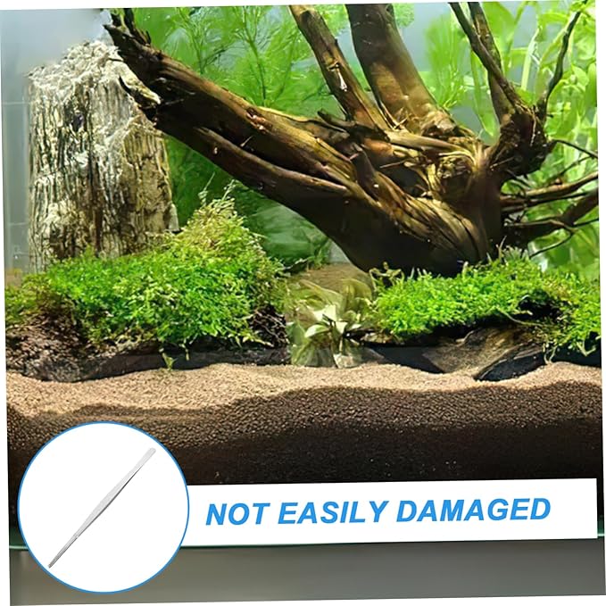 Stainless Steel Long Tweezers for Aquarium Straight Tweezer Comfortable Grip