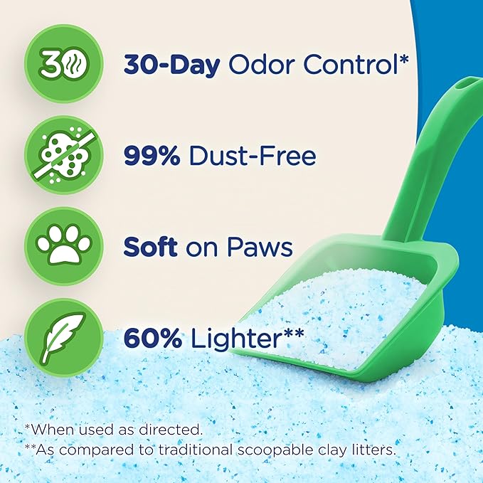 Ultra Fresh Scented Micro Crystals Premium Cat Litter - 99.9% Dust Free, Soft on Paws - 15 Lbs. Total (3pk of 5 Lbs.)