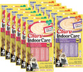 INABA Churu for Cats, Functional, Creamy Lickable Purée Cat Treat for Indoor Care and Hairball Control, 0.5 Ounces Each, 48 Tubes (4 per Pack), 2 Flavor Tuna and Chicken Variety Pack
