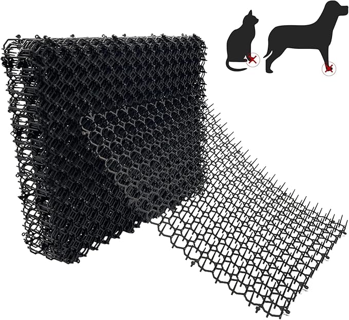 Fhiny 13.4"×16.5" Cat Deterrent Mat,12 Pack Cat Scat Mat with Spike Cat Repellent for Kitten Coverage Digging Deterrent Training Network for Animals (12 Pack/13.4"×16.5")