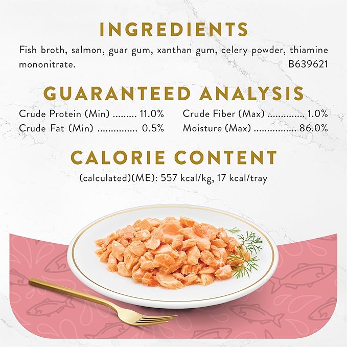 Purina Fancy Feast Appetizers Lickable Grain Free Wet Cat Food Topper Wild Alaskan Salmon Appetizer - (Pack of 10) 1.1 oz. Trays