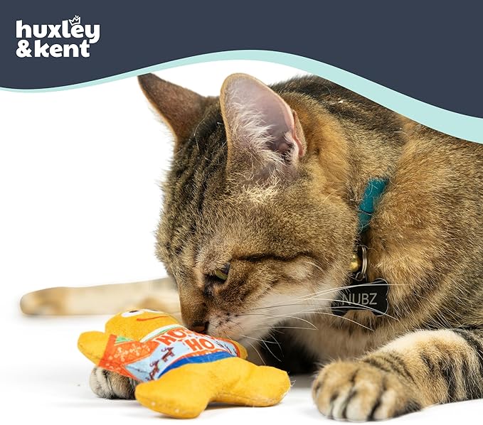 Huxley & Kent Plush Cat Toy - Holiday Interactive Catnip Toy for Cats & Kittens - Soft with Crinkle & Catnip - Fun Indoor Play - Ugly Sweater G-Man
