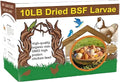 10lb Dried Black Soldier Fly Larvae Chicken Feed,100% Natural Non-GMO BSF Larvae,More Calcium Than Mealworms,High Protein Chickens Treats, Food for Wild Birds, Ducks, Laying Hens