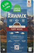 Open Farm, RawMix Ancient Grains Dry Puppy Food, Protein-Packed Kibble Coated in Bone Broth with Freeze Dried Raw Chunks, Wild Caught Fish, Puppy Recipe, 3.5lb Bag