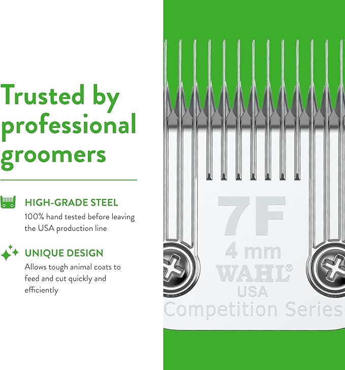 Wahl Professional Animal 7F Full Medium Competition Series Detachable Blade with 4/25-Inch Cut Length (2368-100)