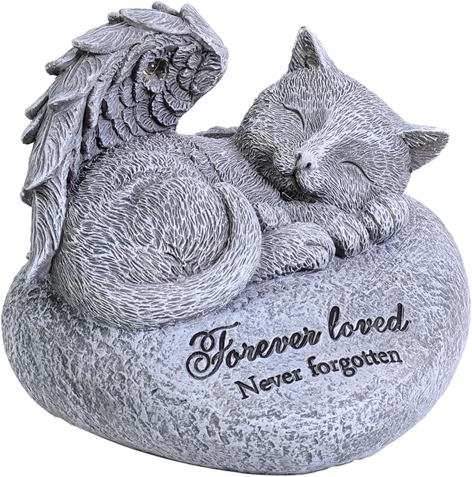 Cat Memorial Gifts for Loss of Cat,Pet Sympathy Gift,is Placed in The Outdoor Garden or Tombstone Loss of Pet Sympathy Gift