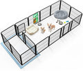FXW Homeplus Unleashed Indoor Dog Playpen - Stress-Free and Safe Play, Heavy Duty 24 Inch 16 Panels with Connectors (Pack of 2) for Puppy and Small Dogs, Black│Patented