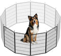 SunsGrove Dog Playpen Outdoor, Heavy Duty 45 Inch 4 Panels Play Pen for Large Dogs, Free and Safe Play Dog Fence, Black
