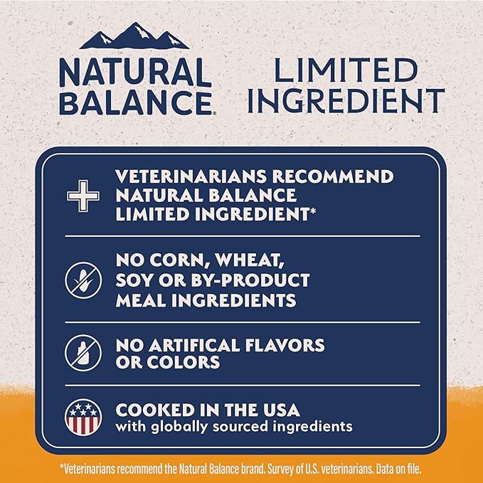 Natural Balance Limited Ingredient Small-Breed Adult Grain-Free Dry Dog Food, Reserve Duck & Potato Recipe, 12 Pound (Pack of 1)