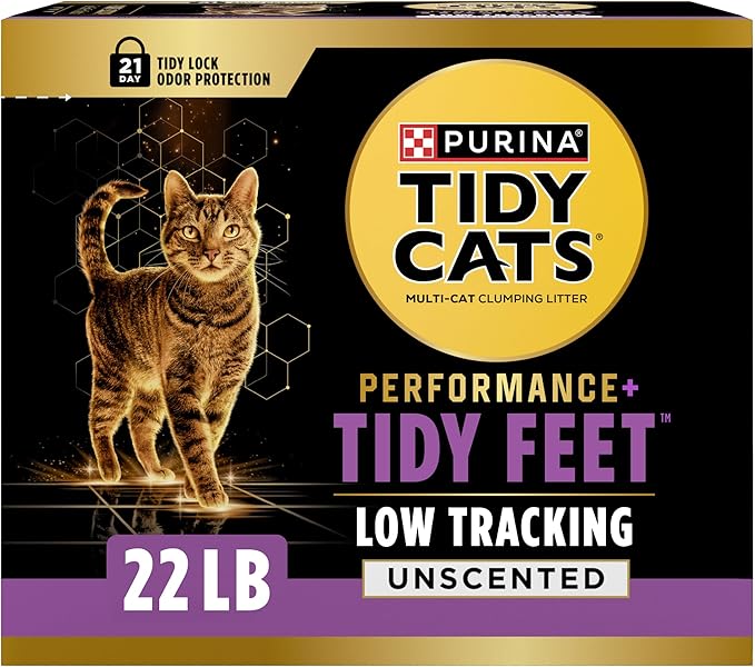 Purina Tidy Cats Performance Plus Tidy Feet Low Tracking Unscented Clumping Multi Cat Litter - 22 lb box