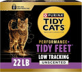 Purina Tidy Cats Performance Plus Tidy Feet Low Tracking Unscented Clumping Multi Cat Litter - 22 lb box