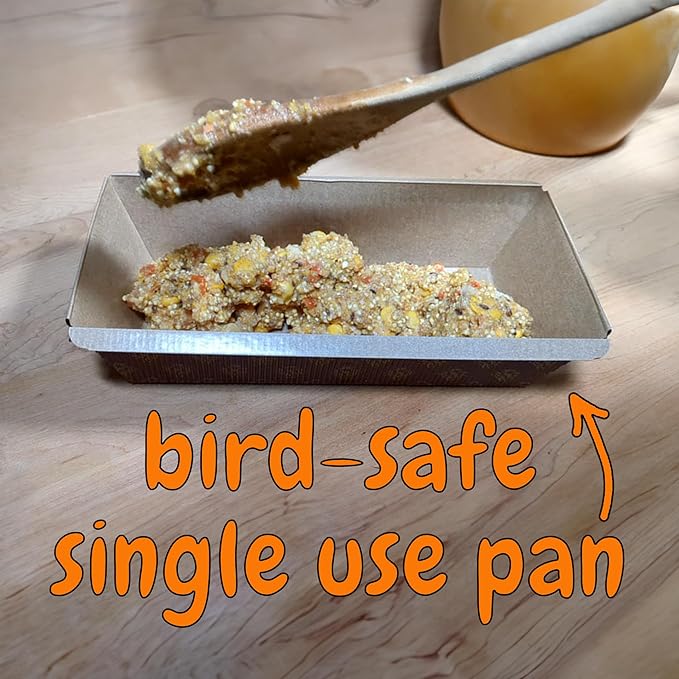 Organic Birdie Bread Mix for Parrots with Bird-Safe Pan, Human-Grade Ingredients, Easy Homemade Parrot Treats for Diet Variety & Enrichment