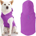 Gooby - Fleece Vest Hoodie, Small Dog Pull Over Hooded Fleece Jacket with Leash Ring, Purple, X-Large