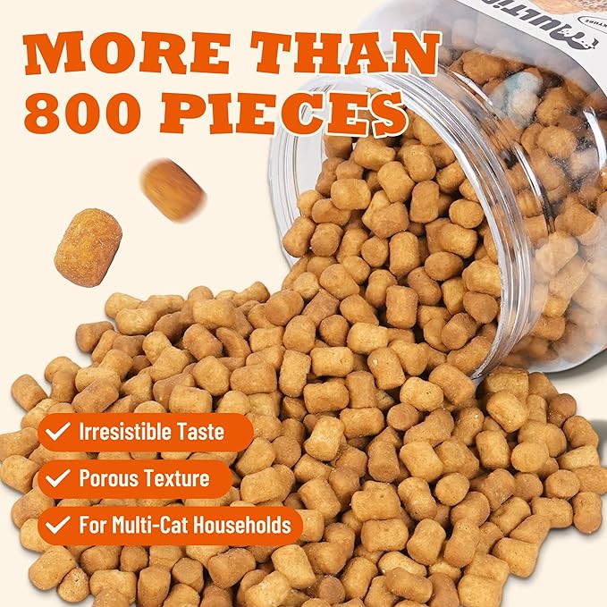 13.05oz Dental Treats for Cats & Small Dogs - Healthy Cat Teeth Cleaning Treats for Freshens Breath and Controls Tartar - Crunchy Dental Chews for Puppy Training Snacks