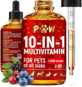 Liquid Multivitamin for Dogs with Glucosamine – Help with Allergies & UTIs – Dog Vitamins and Supplements – Cat Multivitamin for Hips & Joints – B, C & D3 for Coat Shining & Digestion – 2 oz