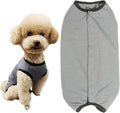 Dog’s Recovery Suit Post Surgery Shirt for Puppy, Wound Protective Clothes for Little Animals(Grey-s)