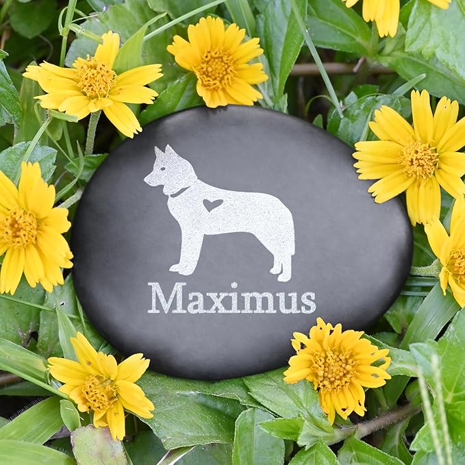 Dog Memorial Gifts for Loss of Dog - Personalized Pet Memorial Stones for Dogs - Dog Grave Markers - Pet Loss Gifts - in Memory of Dog Gifts - Loss of Pet Sympathy Gifts - Pet Memorial Gifts