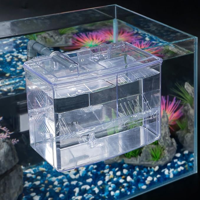 External Breeding Tanks for Aquarium Small Fish Isolation Hatchery Box for Fry Clear Spawning Box Breeding