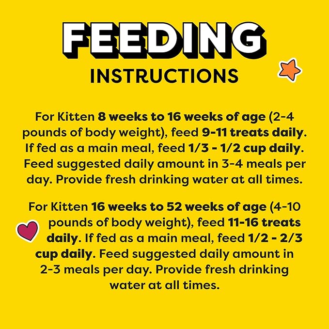 Temptations Kitten Treats Classic Crunchy and Soft Cat Treats, Chicken and Dairy Flavor, 6.3 oz. Pouch (Pack of 10)