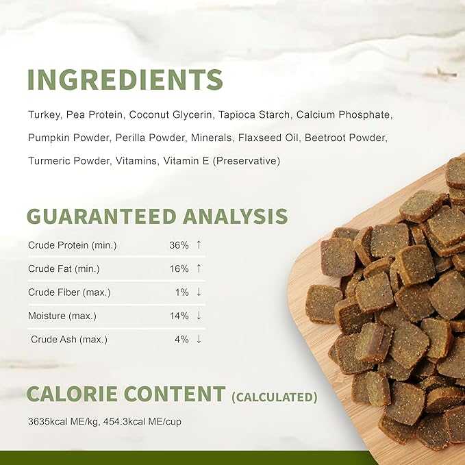 Herz Air-Dried Dog Food, Pup Food for All Life Stages, Ideal for Picky Eaters, Single Pure-Meat, Grain Free, All Natural, High Protein, Limited Ingredients, 2 lb U.S.A Turkey Breast Recipe.