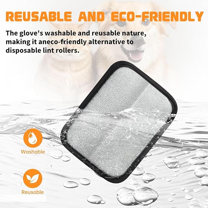 2PCS Pet Hair Removal Gloves Brush, Magic Brush,Upgraded Thickened Electrostatic Reusable Cat Dog Hair Remover Grooming Gloves,Double Sided Washable Static Animal Fur Removal Tool for Couch,Clothes