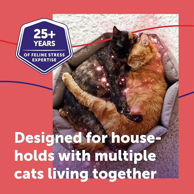 FELIWAY® MultiCat 6 x 30 Day Cat Calming Refills for Pheromone Diffuser, 6 x 48ml Value Pack- Helps Reduce Conflicts and Signs of Tension in Multi-Cat Households