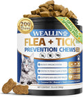 Flea and Tick Prevention for Cats, 200 Soft Chews for Fleas Treatment for Cats, Natural Cat Oral Flea Chewables Support Supplement, Flea and Tick Chews for All Breeds & Sizes
