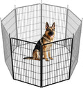 SunsGrove Dog Playpen Outdoor, Heavy Duty 45 Inch 2 Panels Play Pen for Large Dogs, Free and Safe Play Dog Fence, Black