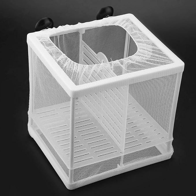 Pssopp Fish Incubator Mesh Box Aquarium Breeding Hatchery Fish Isolation Mesh Young Fish Hatchery Incubator with Isolation Board for Separate Special Fish