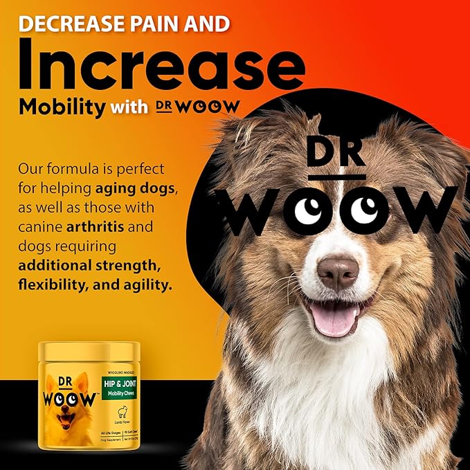 Hip & Joint Supplements for Dogs Soft Chews (90 CT) – Mobility Support + Joint Comfort & Flexibility – Glucosamine + MSM – Made in USA