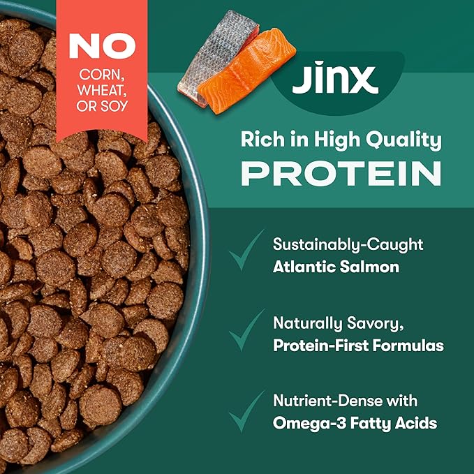 Jinx Premium Dry Dog Food, for All Life-Stages - Real Salmon, Brown Rice & Sweet Potato Kibble with Superfoods for Immune Support & Probiotics for Digestive Support - No Fillers – 4lb